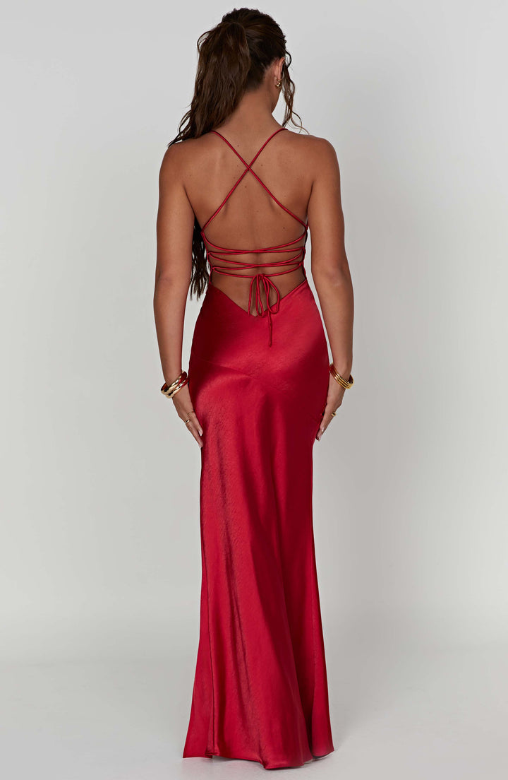 Alora | Silky Soft Satin Maxi Dress