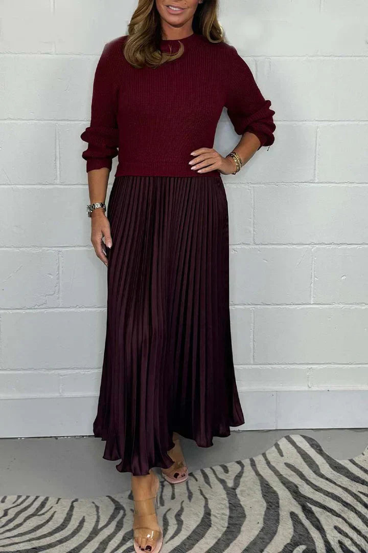 Kirstin - Elegant Pleated Two-Piece Set