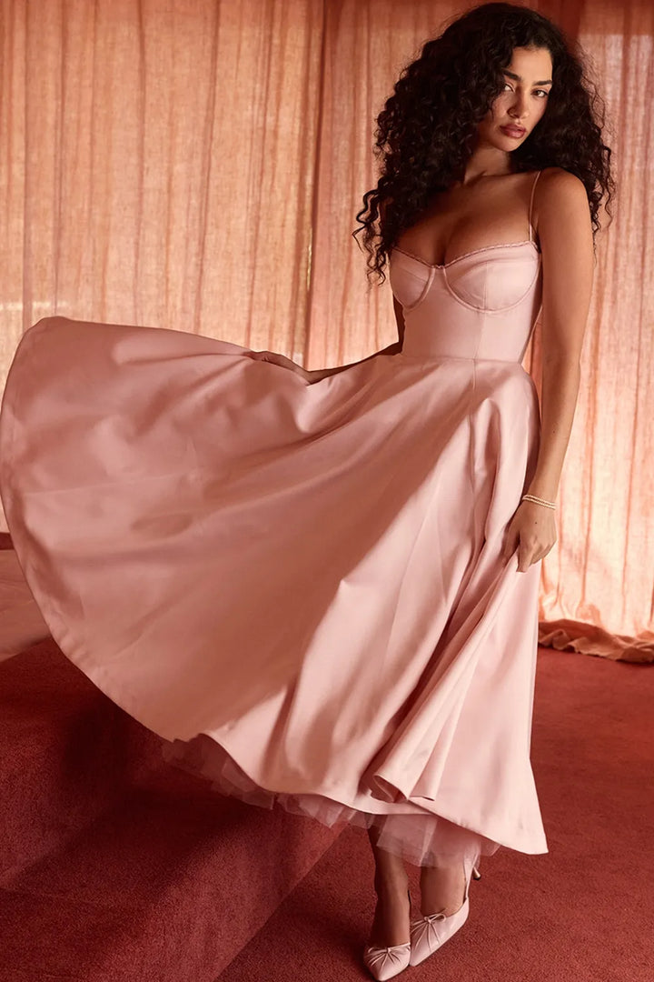 Selene Midi Dress - Blush