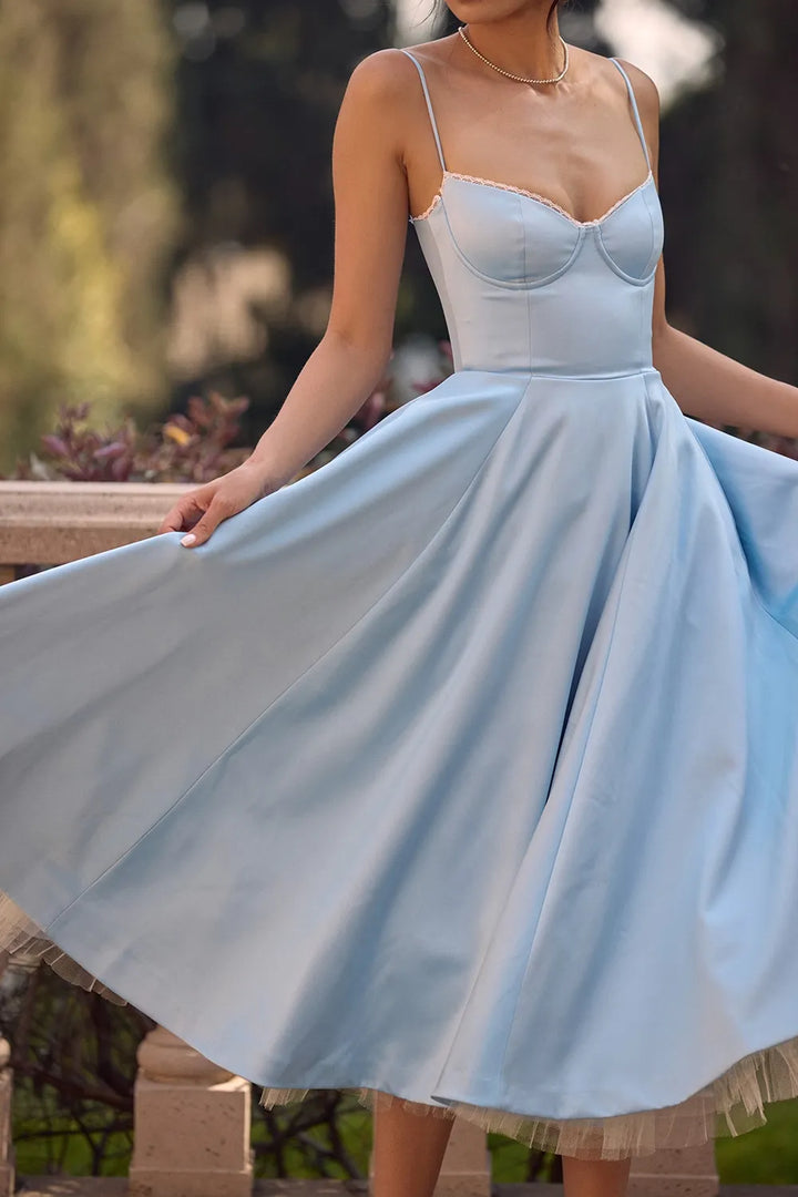 Selene Midi Dress - Blue