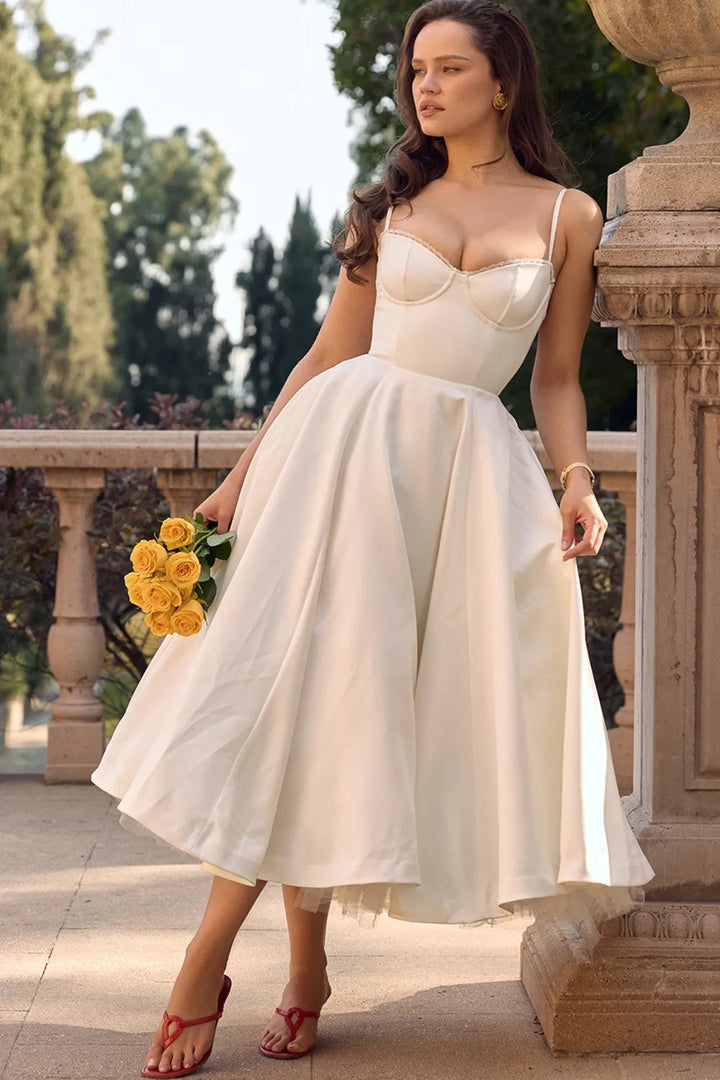 Selene Midi Dress - White