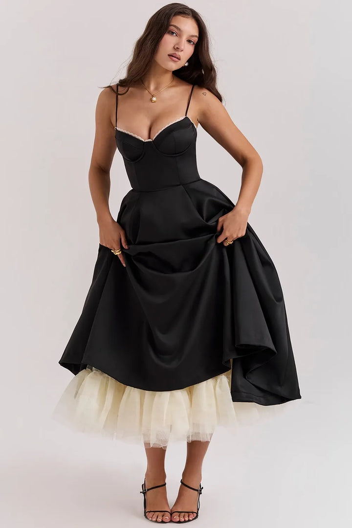Selene Midi Dress - Black