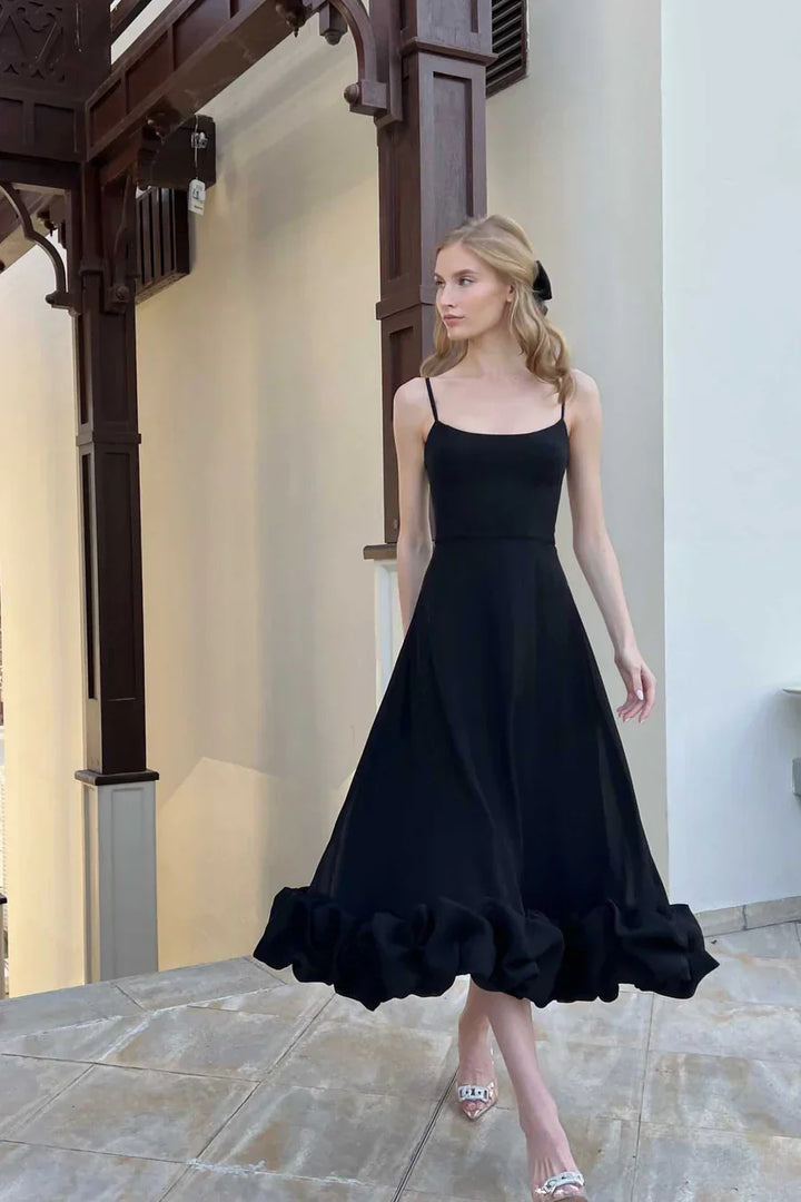 Reina Midi Dress - Black