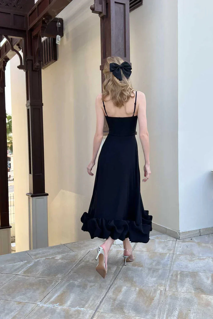 Reina Midi Dress - Black