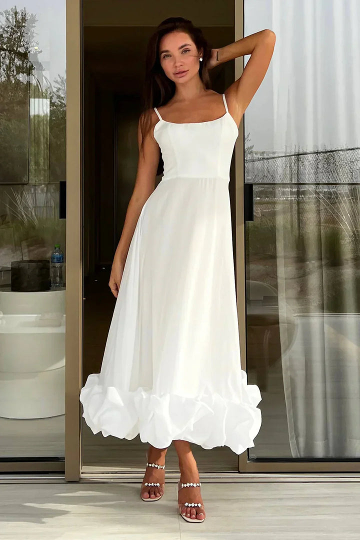 Reina Midi Dress - White
