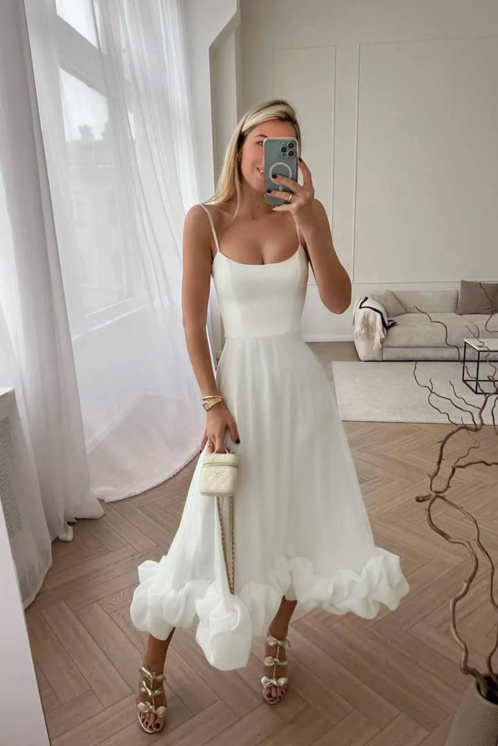 Reina Midi Dress - White