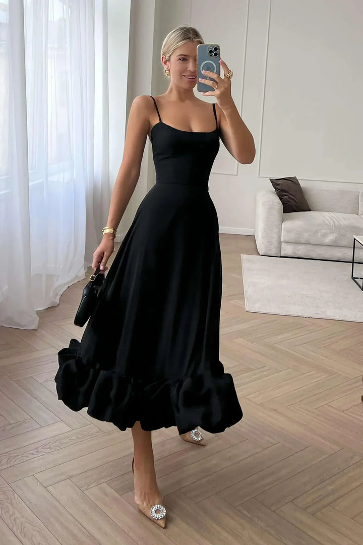 Reina Midi Dress - Black