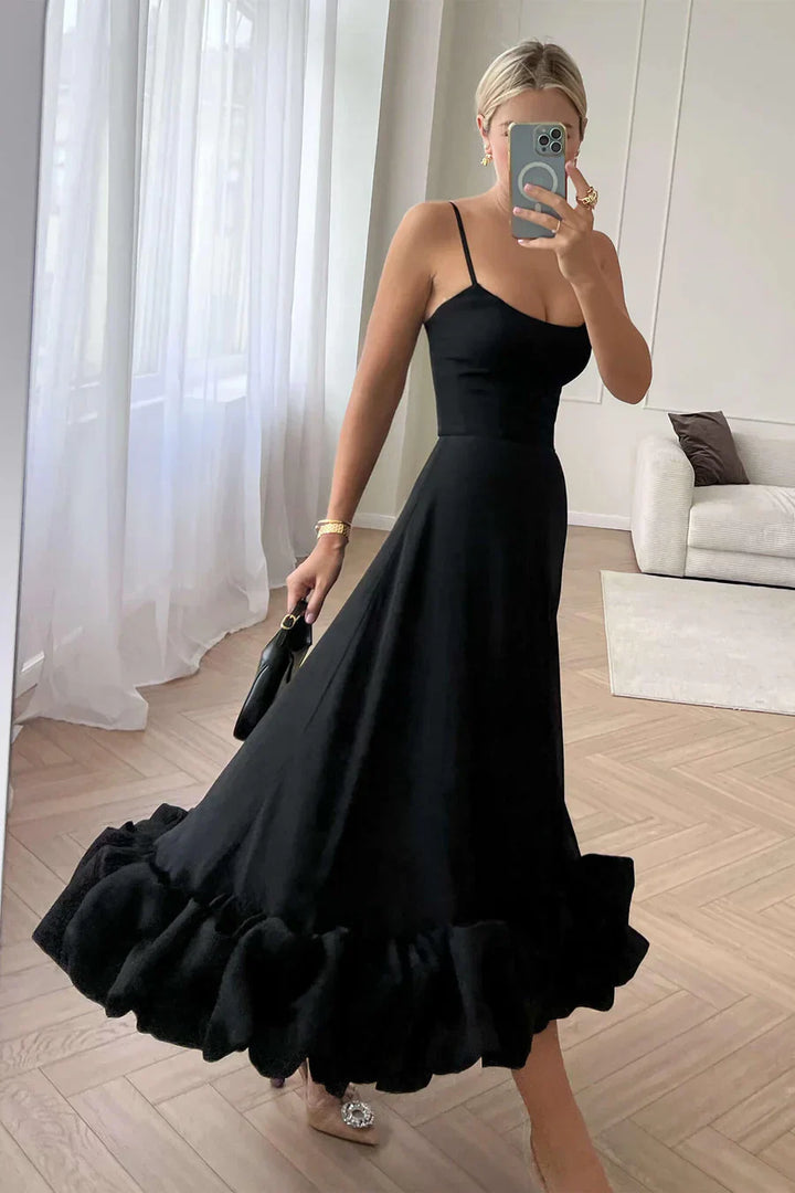 Reina Midi Dress - Black