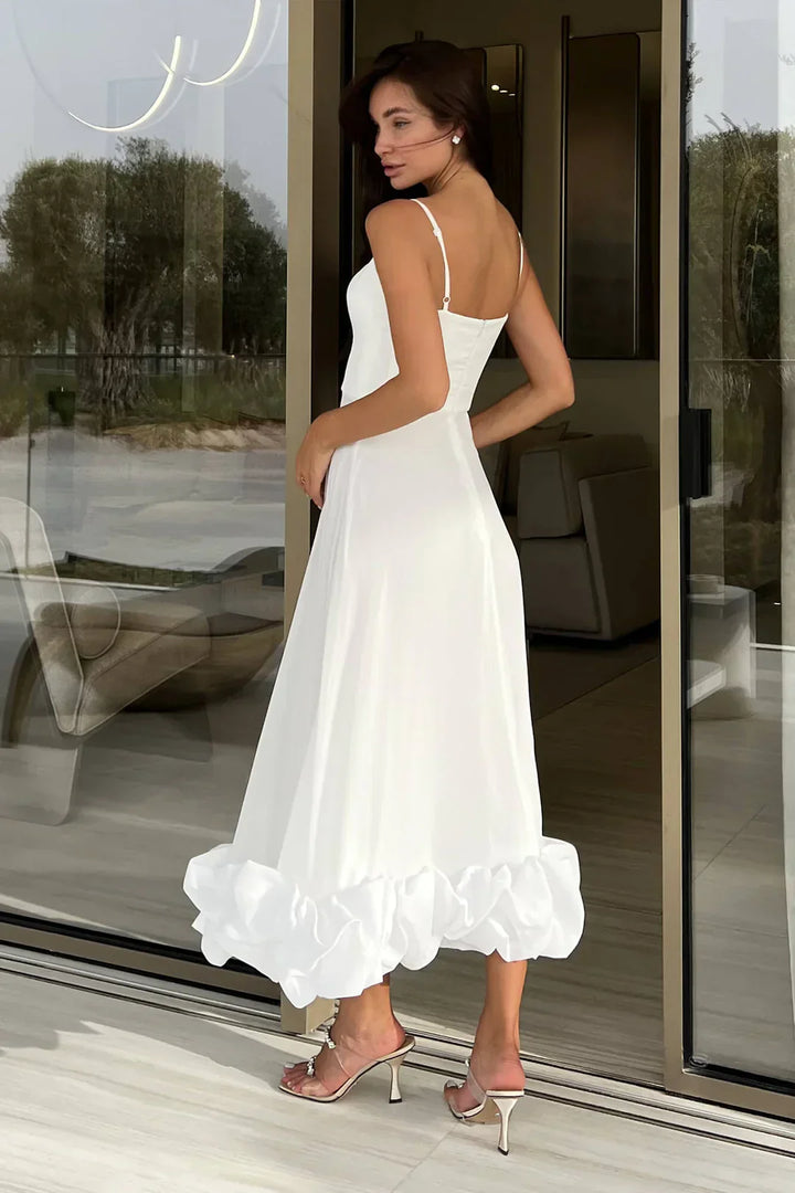 Reina Midi Dress - White