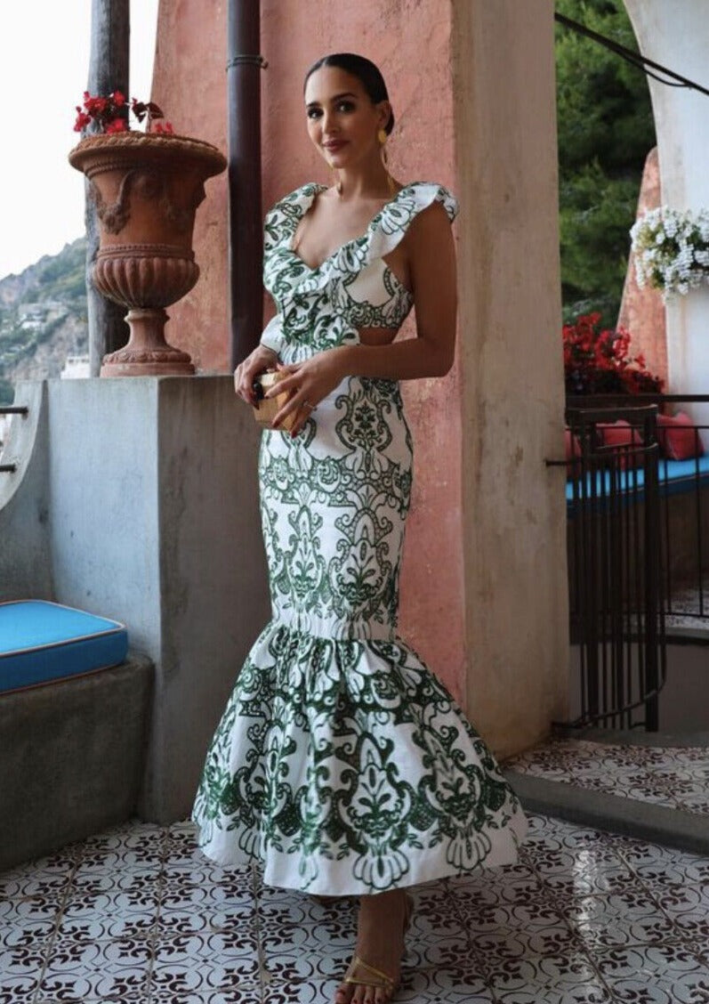 Cassie - Romantic Ruffled Maxi Dress