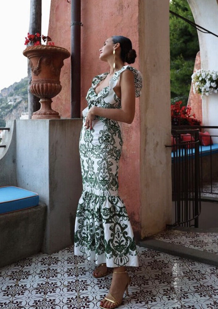 Cassie - Romantic Ruffled Maxi Dress