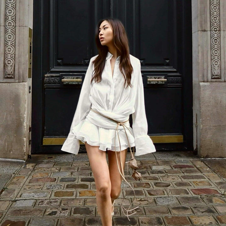 Kate - Structured Flowy Mini Dress